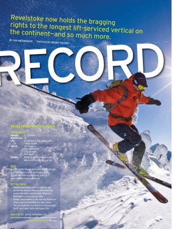 record holder - Ski Canada Magazine