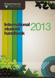 International student handbook - Tai Poutini Polytechnic