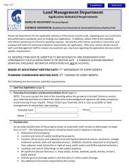 Conditional Use Permit Application & Requirements - Carver County