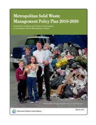 Metropolitan Solid Waste Management Policy Plan 2010-2030