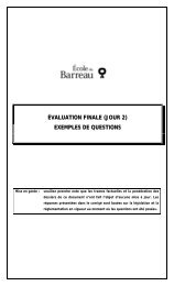 Ã©valuation finale (jour 2) - L'Ãcole du Barreau