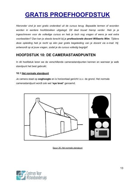 CURSUS CAMERATECHNIEKEN - Ondernemersschool