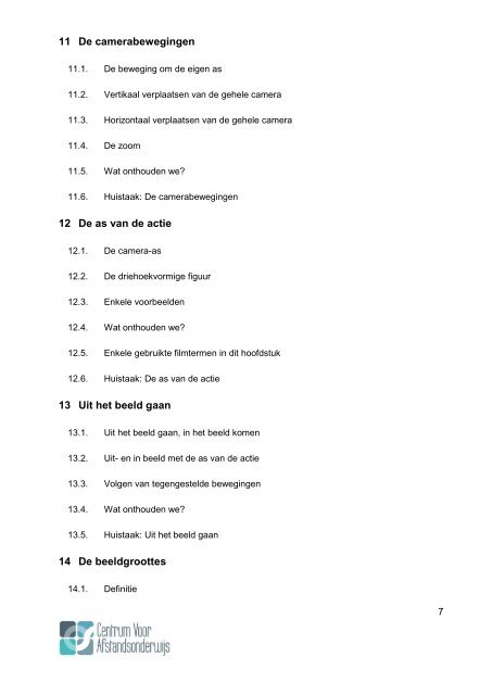 CURSUS CAMERATECHNIEKEN - Ondernemersschool