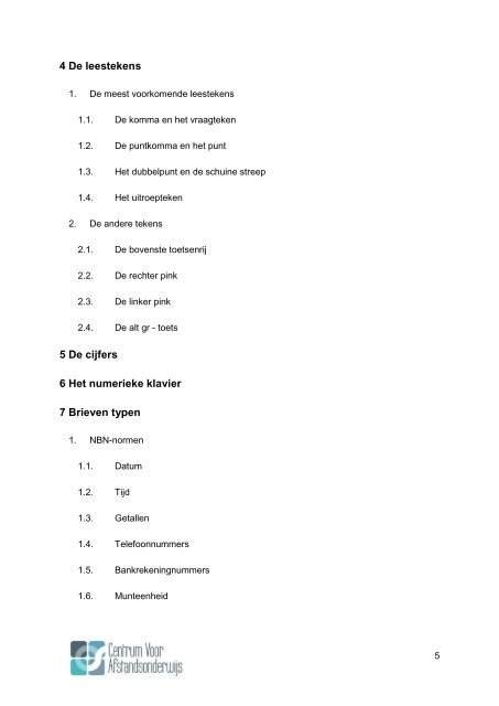 CURSUS DACTYLOGRAFIE - Ondernemersschool