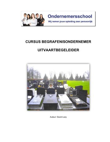 CURSUS BEGRAFENISONDERNEMER UITVAARTBEGELEIDER
