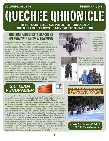 Volume 6 Issue 5 - Quechee Ski Team