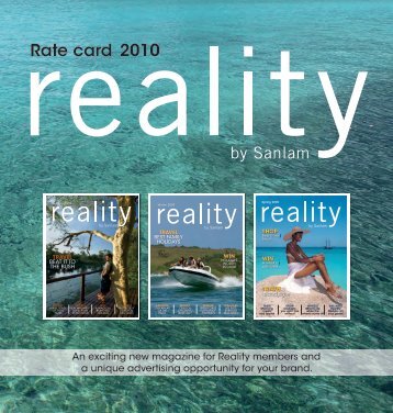 Reality advertising rate card - RamsayMedia