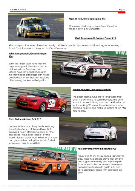Issue 6 - MG Racing