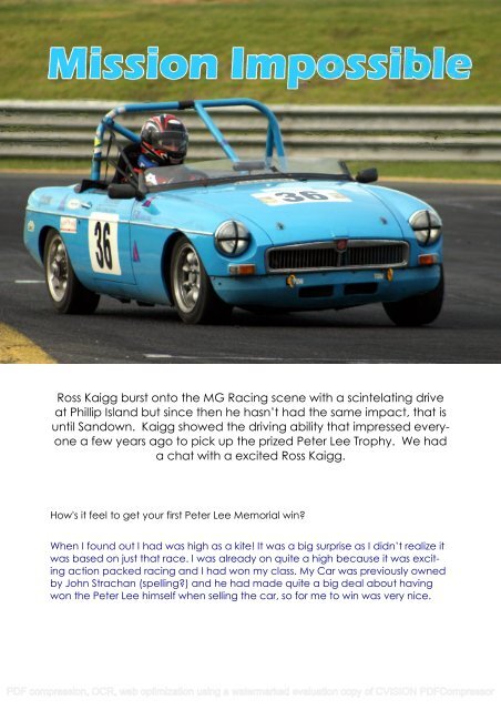 Issue 5 - MG Racing