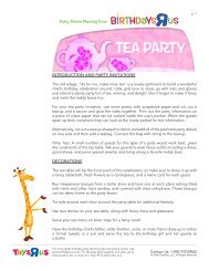 IntroductIon And Party InvItatIons - Toys R Us Birthday Club