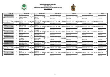 SGCC PRINCE 2013 DRAWS - JUNIORS (updated on 8 June )