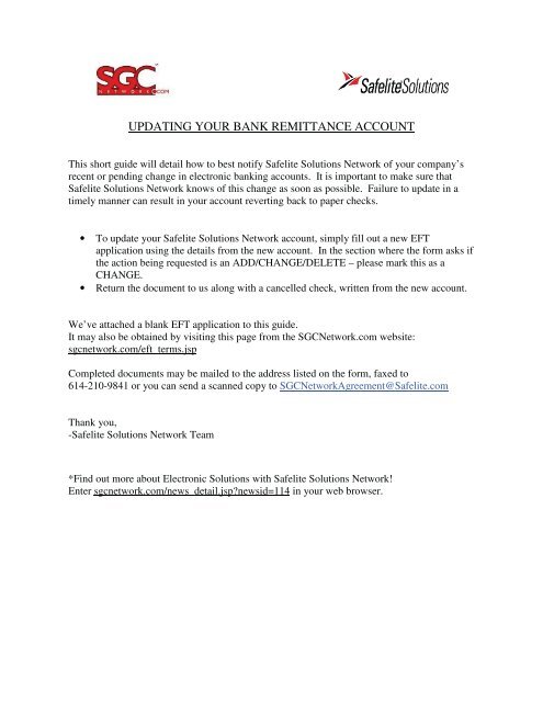 Safelite Solutions Eft Payment Authorization SGCNetwork Com Safelite Solutions Eft Payment Authorization SGCNetwork Com