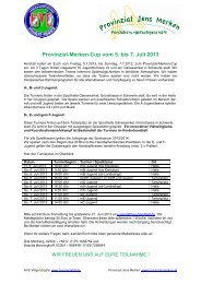 Provinzial-Merken-Cup vom 5. bis 7. Juli 2013