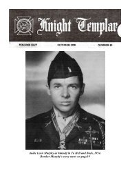 Knight Templar-Brother Audie Leon Murphy - Audie L. Murphy ...