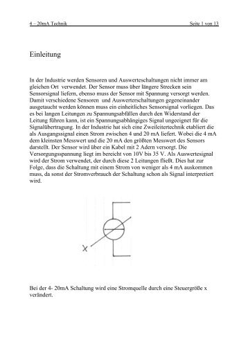 4 - 20 mA Technik - Sgersing.de