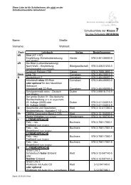Schulbuchliste der Klasse 7 fÃ¼r das Schuljahr 2013/2014 Name ...
