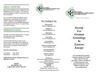 Society For German Genealogy In Eastern Europe