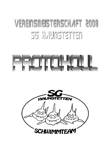 Protokoll VM 2008 - SG Haunstetten