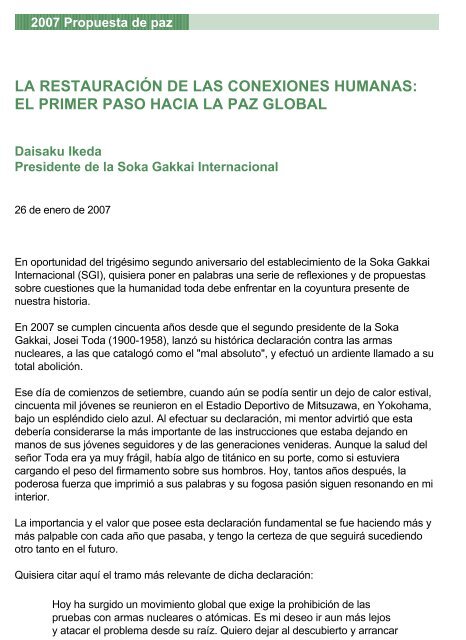 Versión Completa Pdf Soka Gakkai International - 