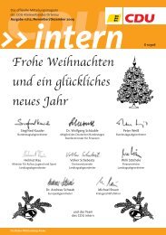 Das Mitgliedermagazin der CDU Ortenau - Ausgabe
