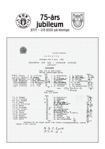 Jubileumsskrift finnkamp 75-2.indd - Stockholms Golfklubb