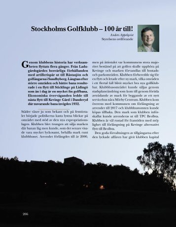 Stockholms Golfklubb â 100 Ã¥r till!