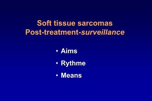 Sarcomes des Tissus Mous Traitement - epathologies