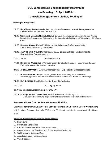 als PDF - Schutzgemeinschaft Libellen in Baden-Württemberg eV ...