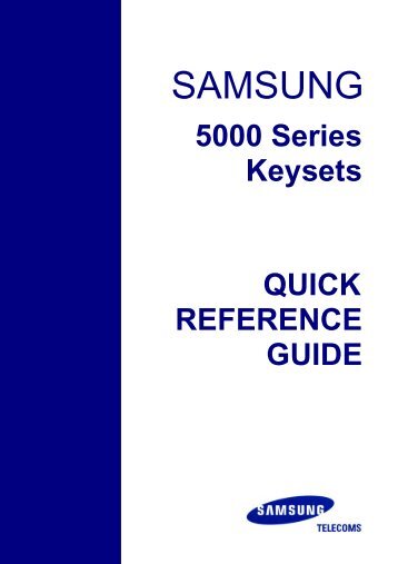 Samsung_5000_Series_Keyset quick reference