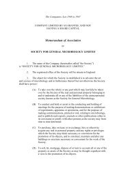 Memorandum - Society for General Microbiology