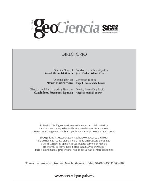 RETICULA NUEVA - Servicio GeolÃ³gico Mexicano