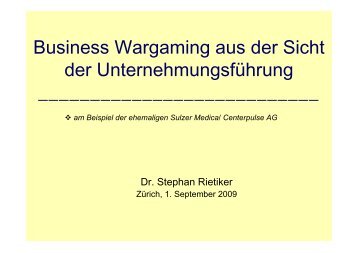 Vortag von Dr. Stephan Rietiker - SGO