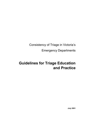 Guidelines for Triage Education and Practice - SGNOR