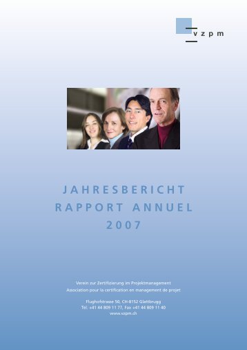 JAHRESBERICHT RAPPORT ANNUEL 2007 - SGO