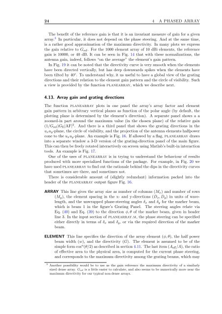 a Matlab package for phased array beam shape inspection