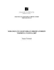SGO:n toimintakertomus 2007 (pdf) - Sodankylä Geophysical ...