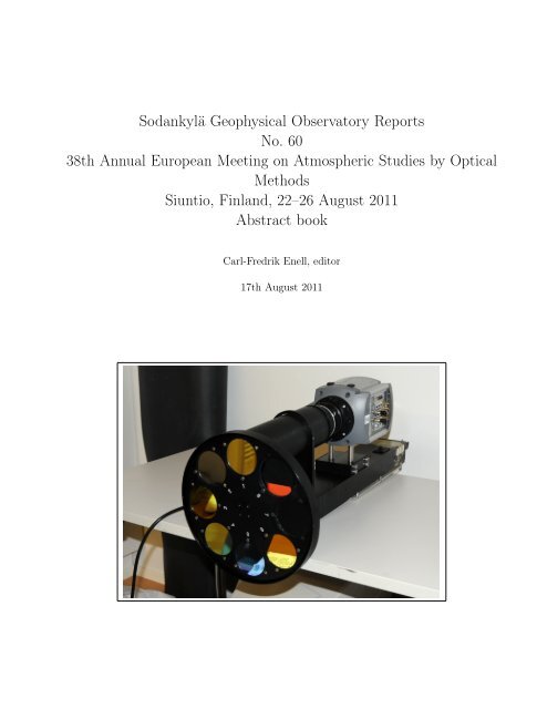 Abstracts (PDF) - Sodankylä Geophysical Observatory