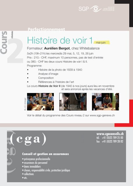 Cours - SociÃ©tÃ© Genevoise de Photographie