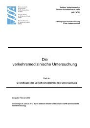 Die verkehrsmedizinische Untersuchung - SGRM