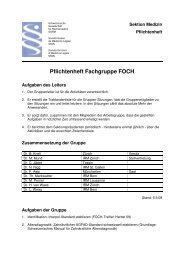 Pflichtenheft Fachgruppe FOCH - SGRM