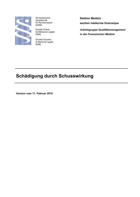 SchÃ¤digung durch Schusswirkung - SGRM