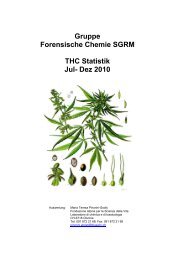 Gruppe Forensische Chemie SGRM THC Statistik Jul- Dez 2010