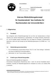 des Institutes fÃ¼r Rechtsmedizin der UniversitÃ¤t Bern - SGRM