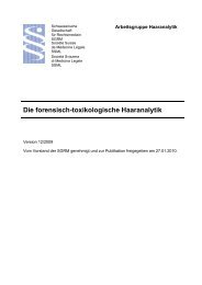 Die forensisch-toxikologische Haaranalytik - SGRM