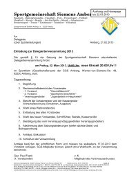 Sportgemeinschaft Siemens Amberg e.V. - SGS Amberg