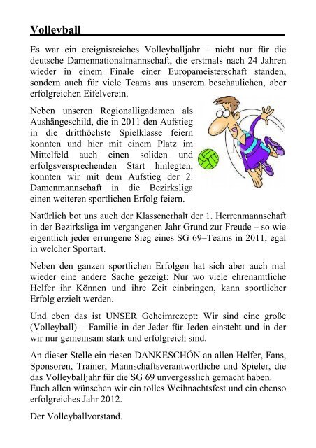 Sixty-Niners Ausgabe 04/2011 - SG Sportfreunde 69 Marmagen ...