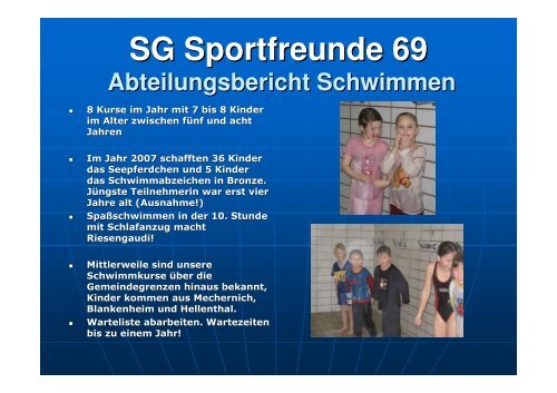 SG Sportfreunde 69 Veranstaltungen 2008