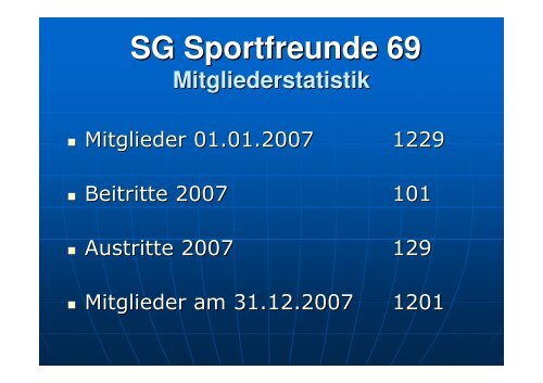 SG Sportfreunde 69 Veranstaltungen 2008