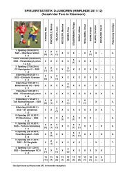 SPIELERSTATISTIK D-JUNIOREN (HINRUNDE 2011 ... - SG Storkow