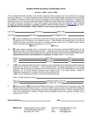 Student Health Insurance Confirmation Form - St. George's University